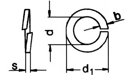 S/Coil Spring Washer Rectangular Sect Form B