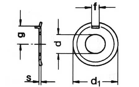 Washer with External Tab