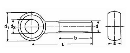 Stainless Steel Eye Bolts Form B