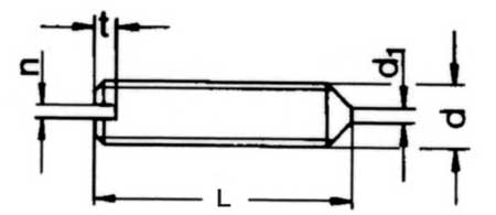 Slotted Grub Screws Cone Point M2-M10 Din553 (A2)