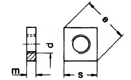 Square Nut Thin Type