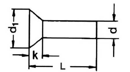 Countersunk Solid Rivet A4