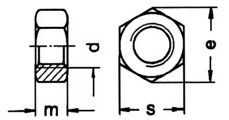 Hex Full Nuts Fine Pitch A2 up to A4 Din934