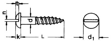 Round Hd Slot Woodscrew