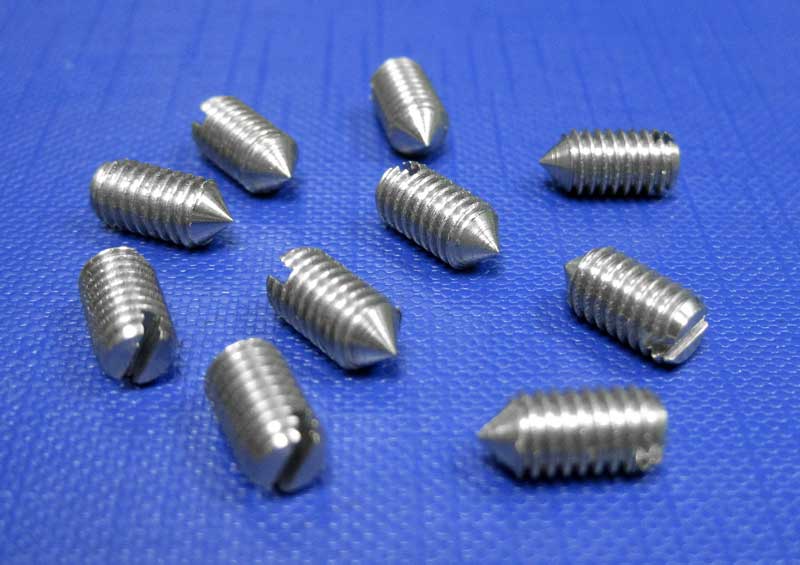 (image for) Slotted Grub Screws Cone Point M2-M10 Din553 (A2)