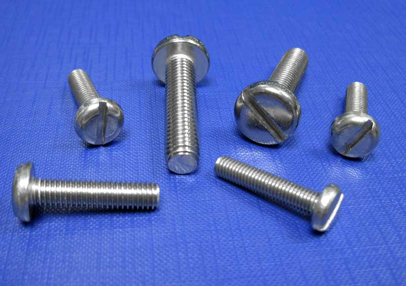 (image for) Pan Head Slotted Machine Screws M2-M8 A2 Din85