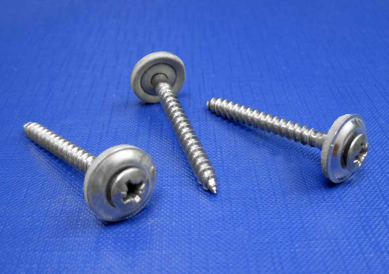 (image for) Woodscrews Rsd C/sk Pozi With Mounted Neoprene Washers 4.5mm L9084 L9085 L9086