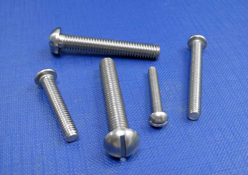 (image for) Round Head Slotted Machine Screws A2 BS57