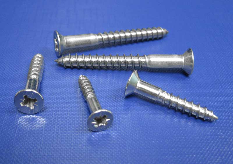 (image for) C/sk Head Pozi Recess Woodscrews 3mm up to 6mm DIN 7997 A2